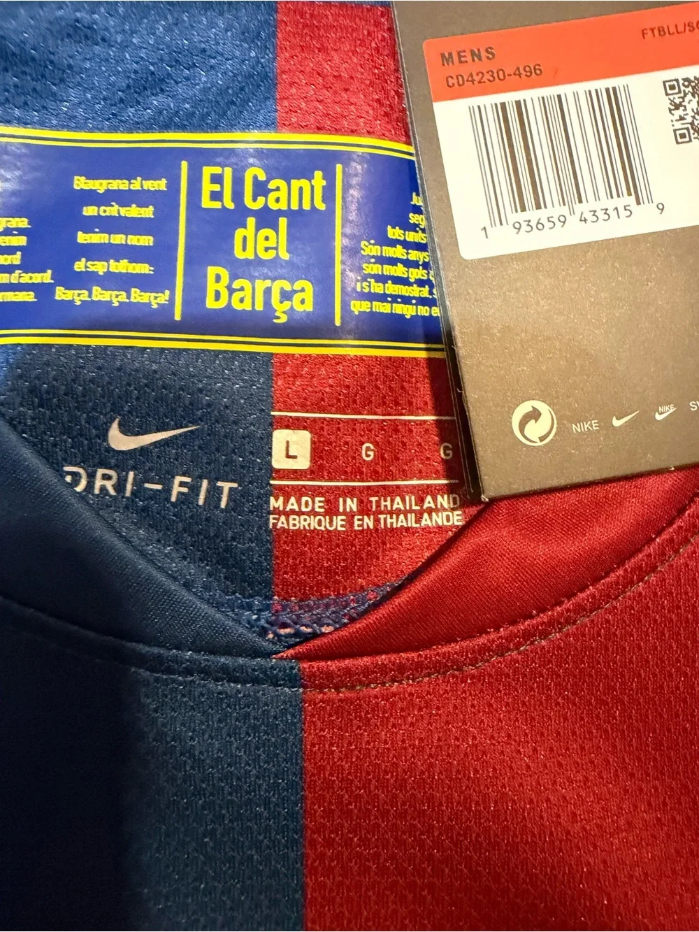 Nike FC Barcelona men 2009 final Jersey in Blue and red Henry 14